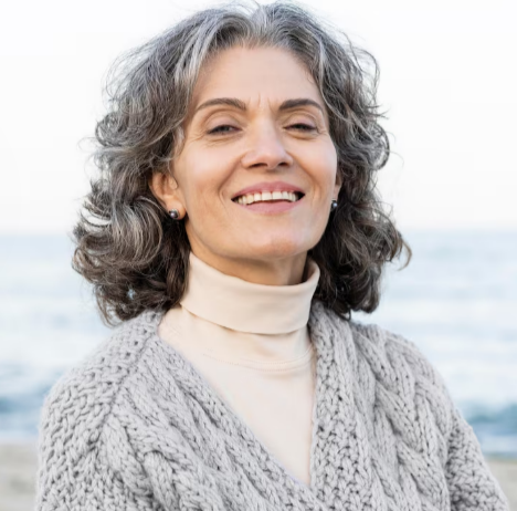 Portrait of a retired mature woman outdoors